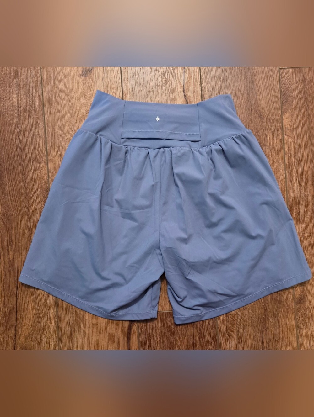 HALARA Softlyzero Airy Light Blue High-Waist Pull-On Women's Shorts 7" NWT - Picture 6 of 7